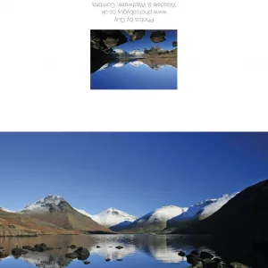 Wasdale Valley & Wastwater In The Sun and Snow - Greetings Card