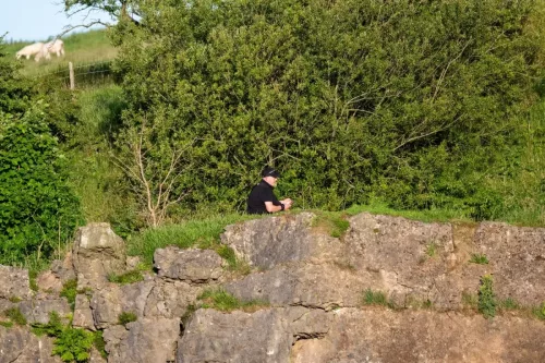 14 July 2025 - Me! on the cliff above the Barn Owl Nest site