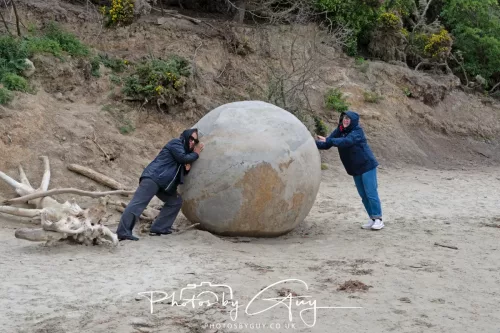  8 March 2025, Otago region, South Island, New Zealand, : Moeraki Boulders